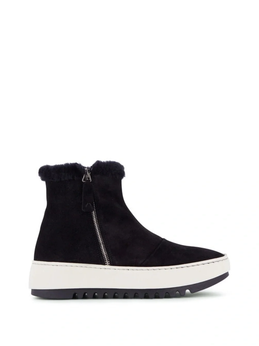Aquatalia Alison Black Suede Shearling Sneaker Boots Women’s 6.5 M Italy